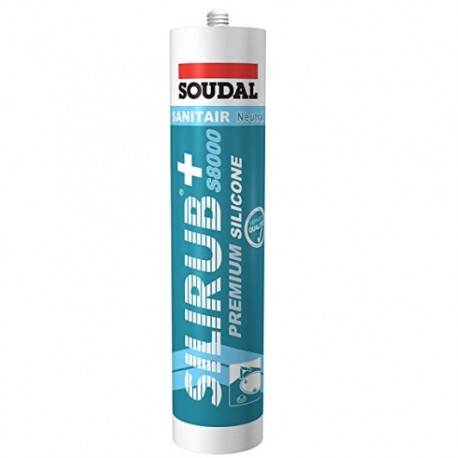 Silicone sanitaire blanc - 310 ml - Silirub+ S8000 - Soudal