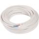 Câble méplat souple domestique H03 VVH2-F blanc - 2x0,75 mm² - Couronne de 10 m