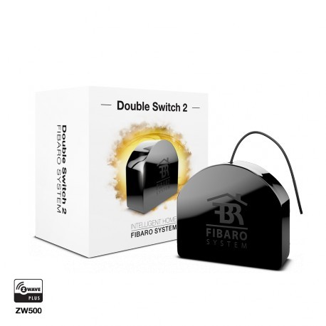 Fibaro FGS-223 "Double Switch 2" - Micromodule Z-Wave+ Interrupteur double On/Off avec mesure de consommation